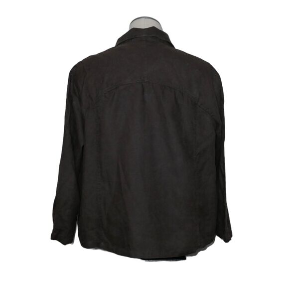 Charter Club Woman 2XL 100% Linen Brown Blazer Jacker Brown Long Sleeve EUC - Picture 5 of 12